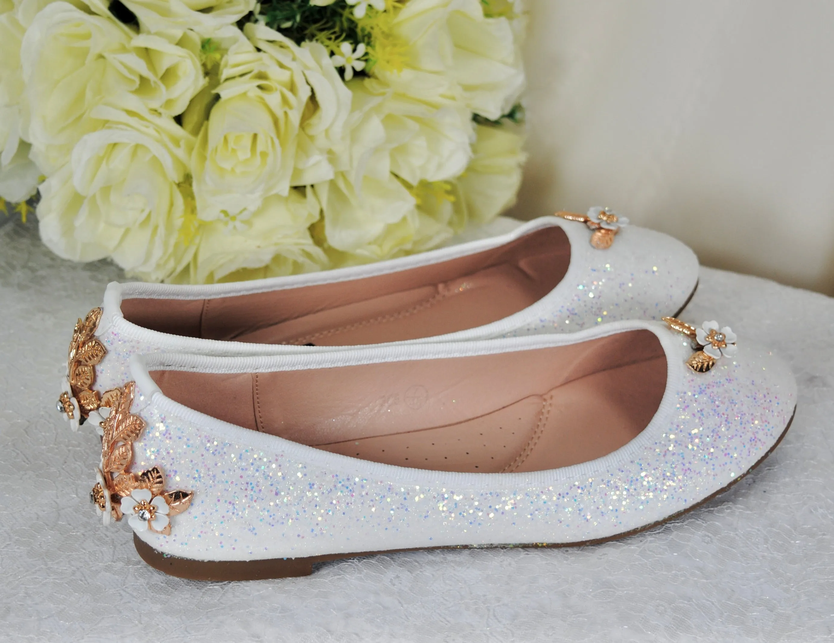 Cherry Blossom Ballet Flats | Wide Fit Available