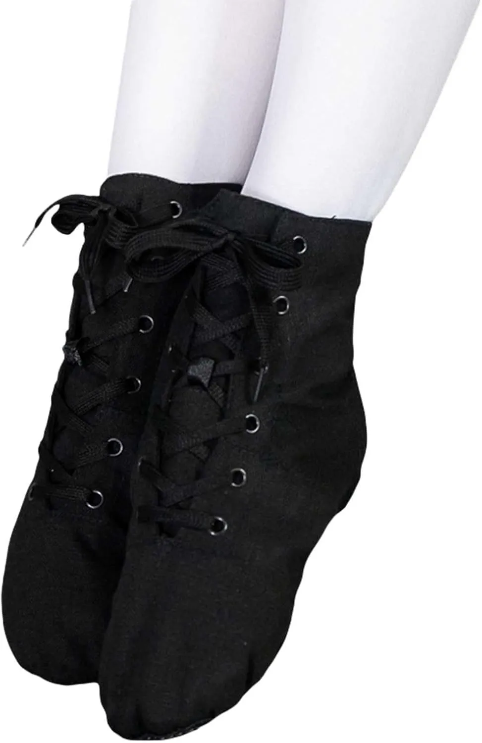 Child Girls Dance Shoes Solid Ankle Booties Warm Jazz Ballet Indoor Performance Shoes Kids Canvas Fashion Wedges