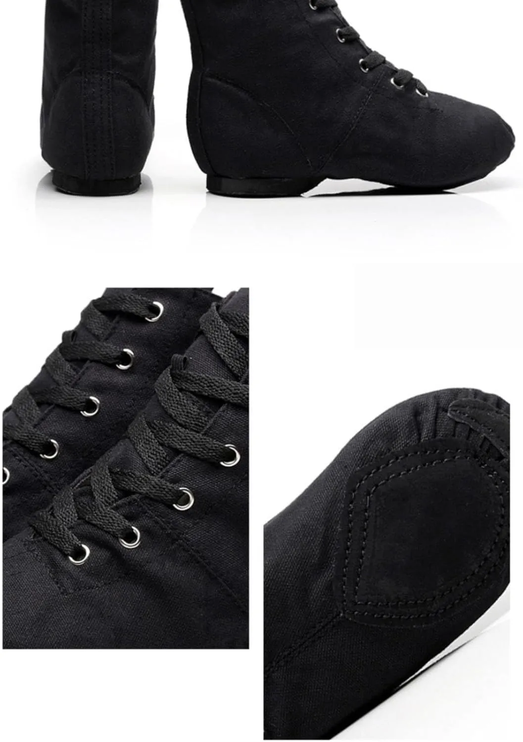 Child Girls Dance Shoes Solid Ankle Booties Warm Jazz Ballet Indoor Performance Shoes Kids Canvas Fashion Wedges