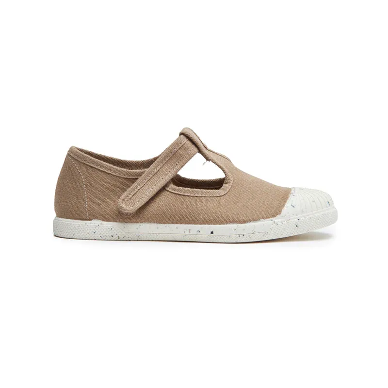 Children Chic ECO-Friendly T-Band Sneakers in Camel