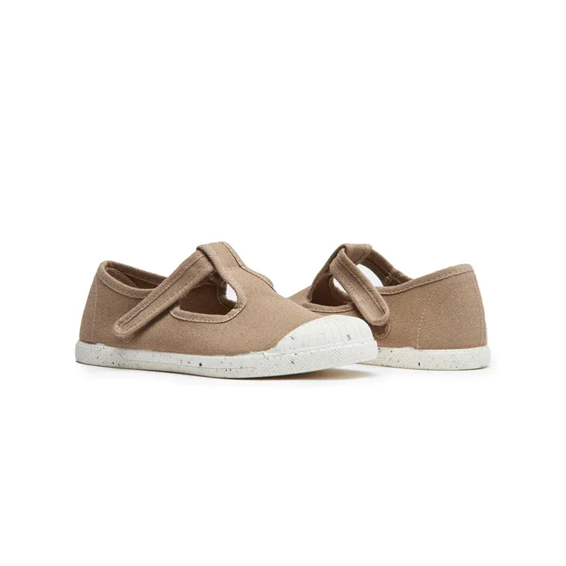 Children Chic ECO-Friendly T-Band Sneakers in Camel