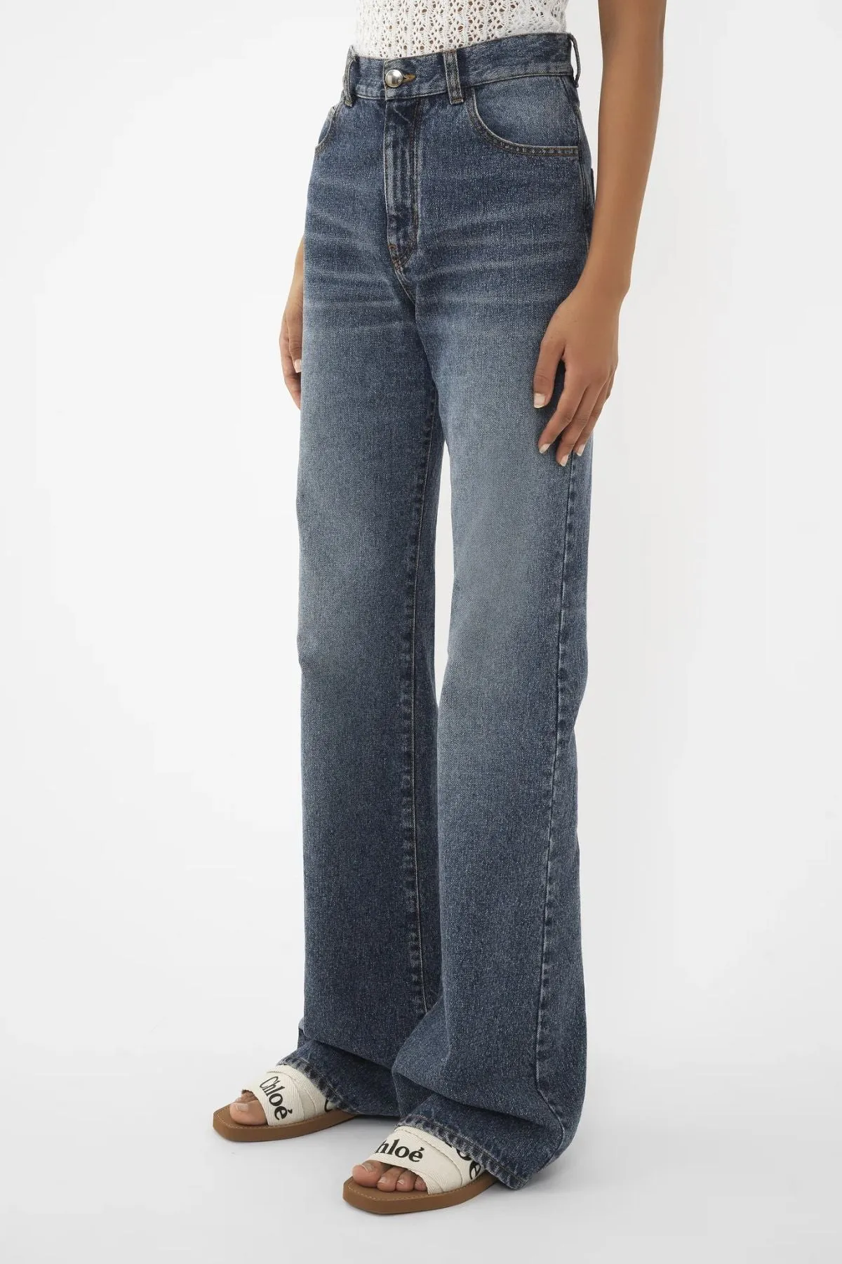 Chloé Recycled Denim Jeans - Faded Denim