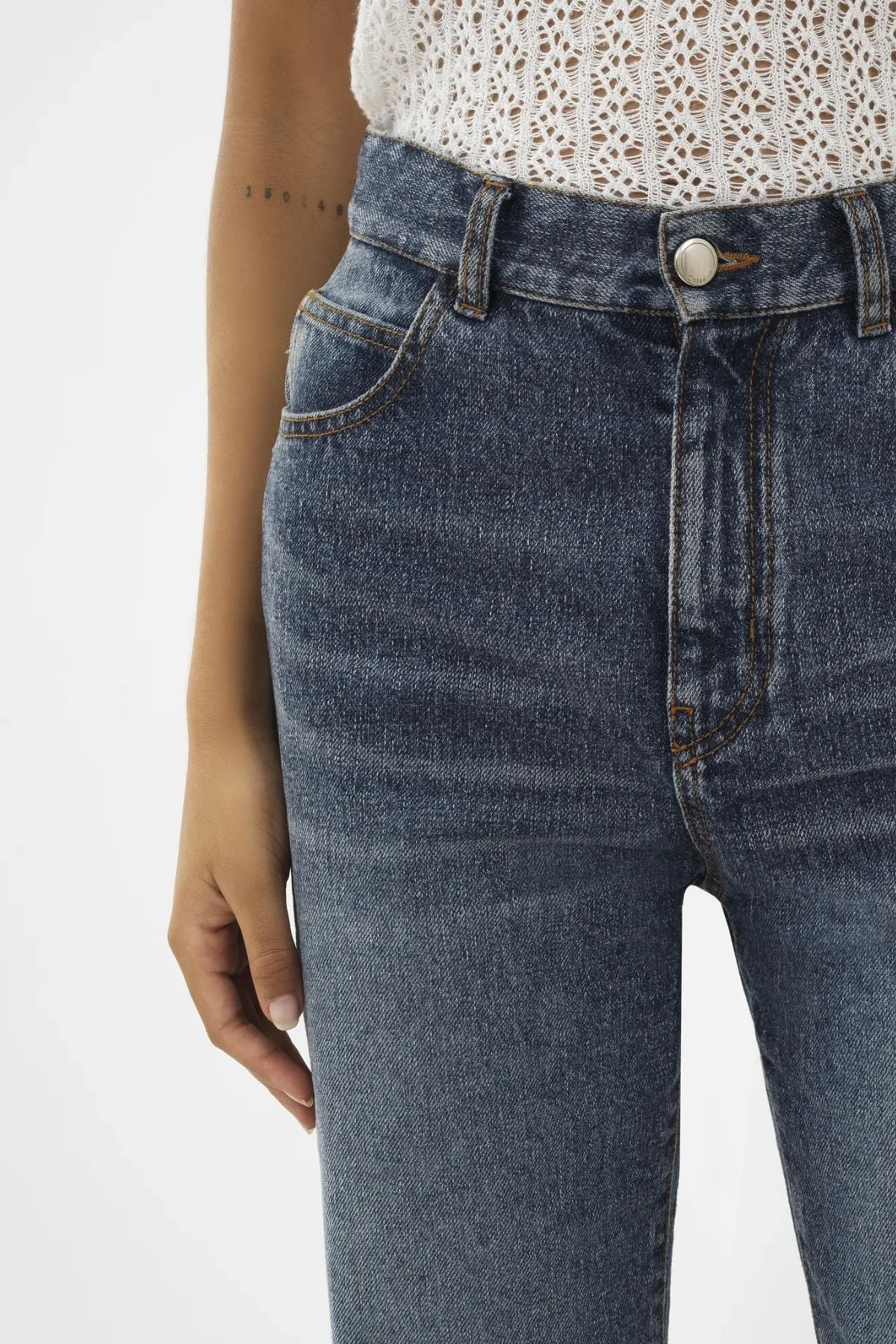 Chloé Recycled Denim Jeans - Faded Denim