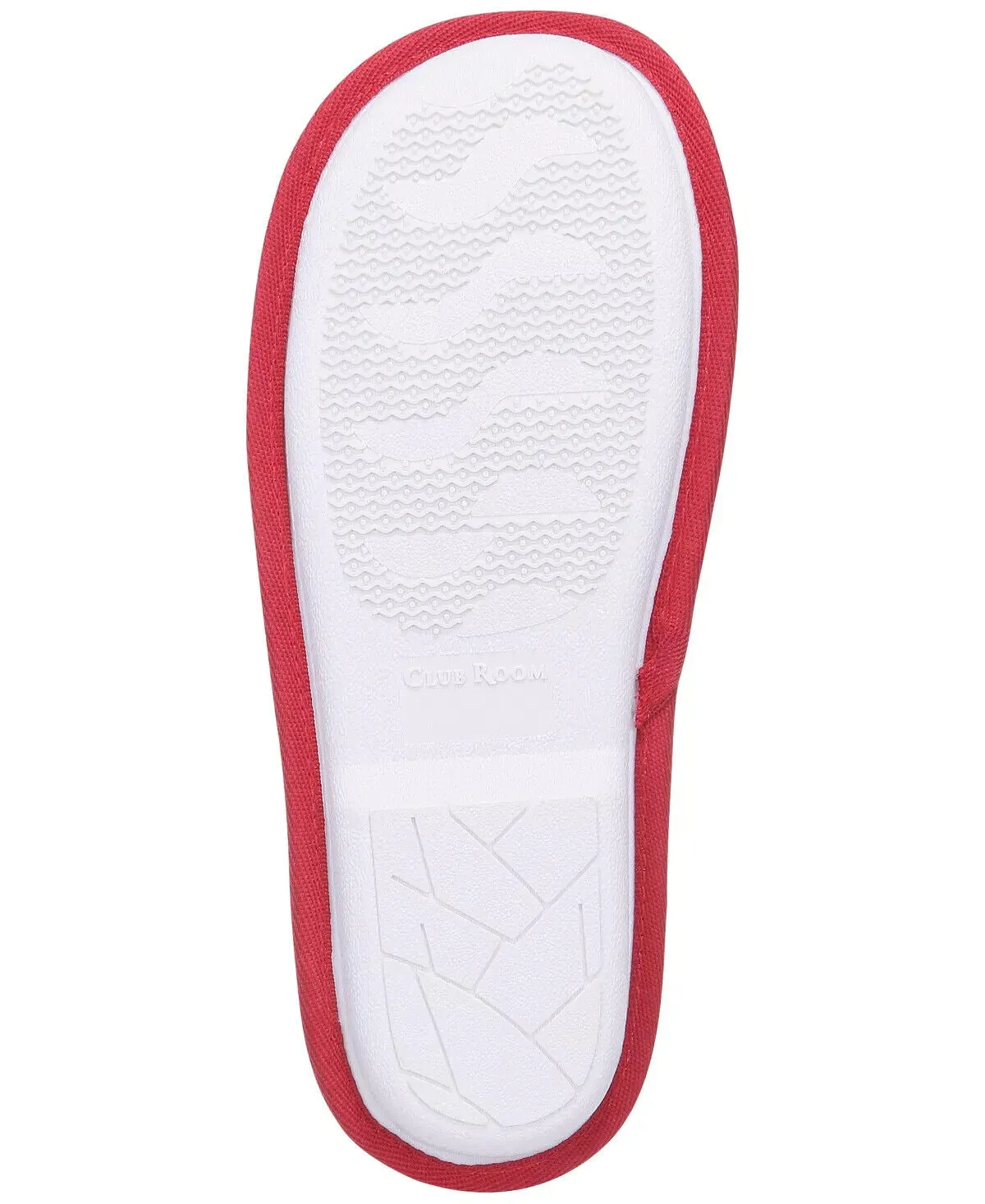 Club Room Men's Plaid Slippers Red Size M (8-9)
