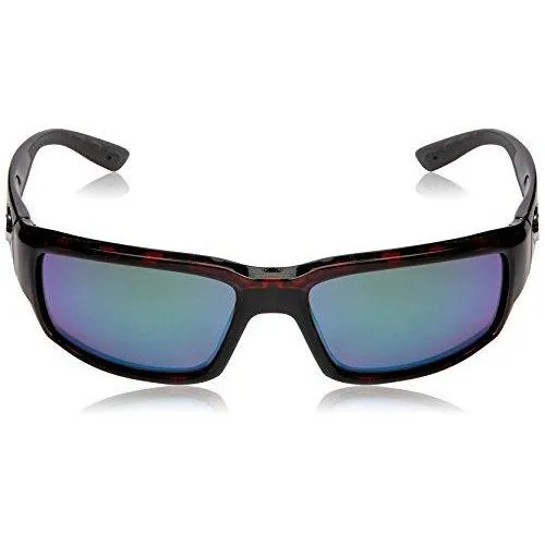 Costa del Mar Unisex-Adult Fantail TF 10 OGMGLP Polarized Iridium Rectangular Sunglasses, Tortoise, 59.3 mm