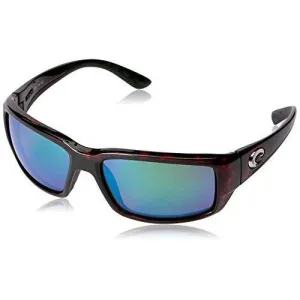 Costa del Mar Unisex-Adult Fantail TF 10 OGMGLP Polarized Iridium Rectangular Sunglasses, Tortoise, 59.3 mm