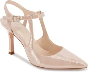 Coutgo Womens High Heels Pointed Toe Ankle Strap Pumps Patent Leather Sexy Stiletto Office Wedding Dress Shoes