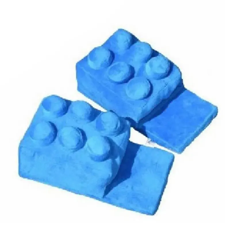 Cozy Cartoon Brick Couple Slippers by Plushy Planet
