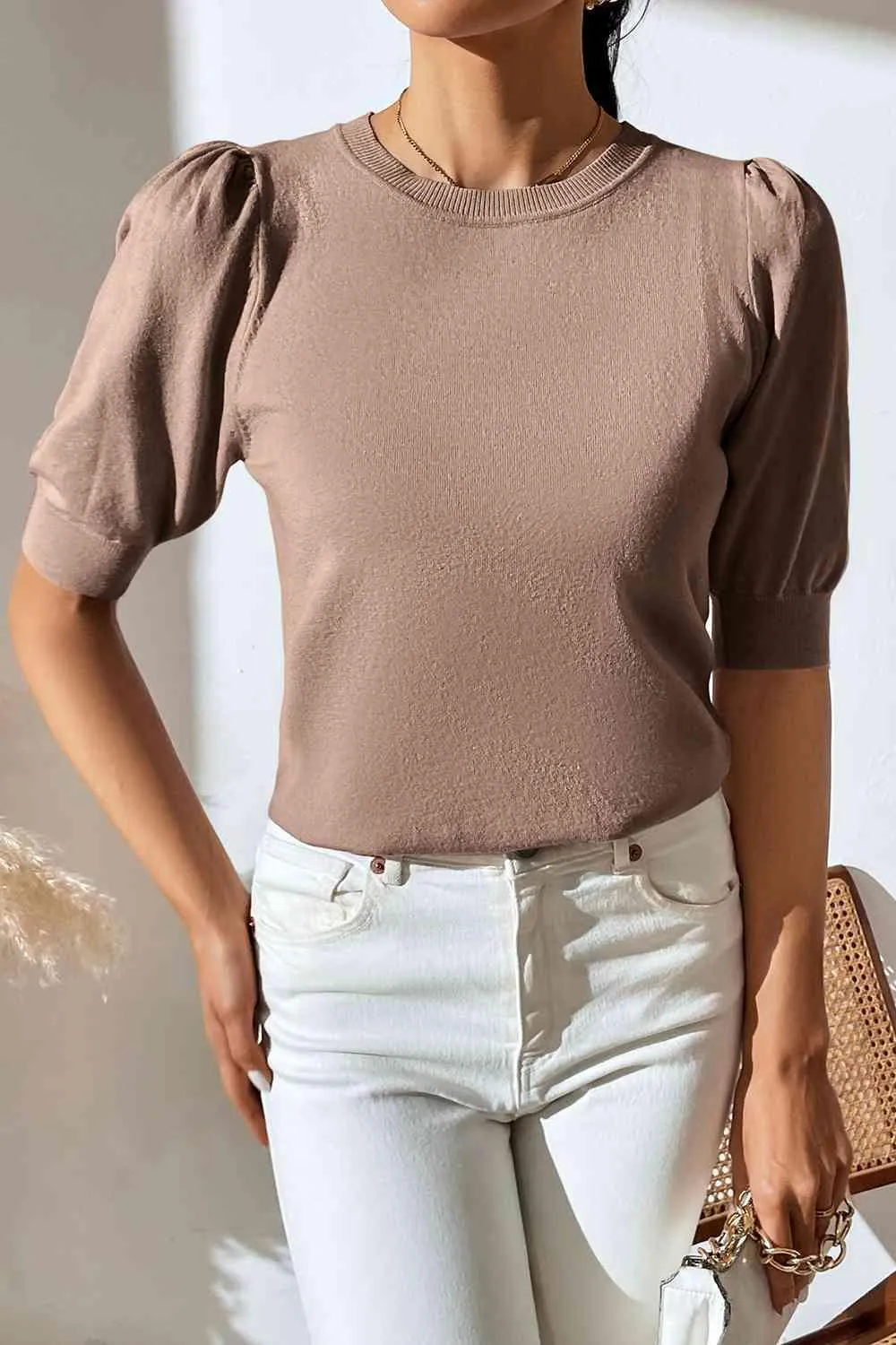 Cozy In Style Puff Sleeve Knitted Top