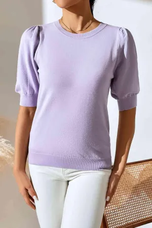 Cozy In Style Puff Sleeve Knitted Top