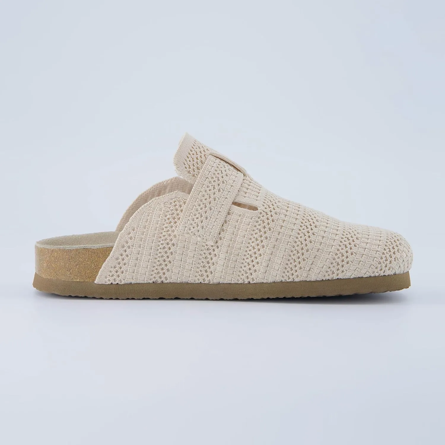 CUSHIONAIRE Dumbo Slip-On Clogs for Women with Textured Knit Upper, Adjustable Buckle, and Cushioned Footbed  Stylish and Comfortable Women's Shoes