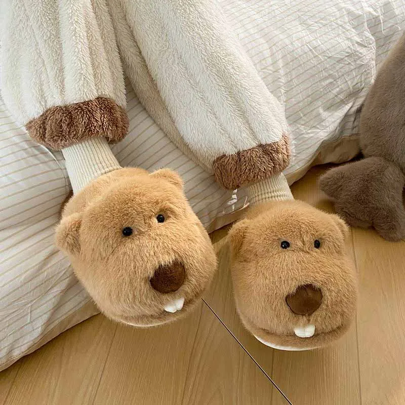 Cute Guinea Pig Plush Slippers