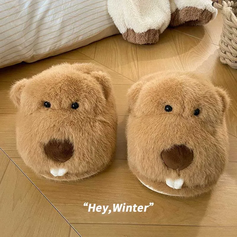 Cute Guinea Pig Plush Slippers