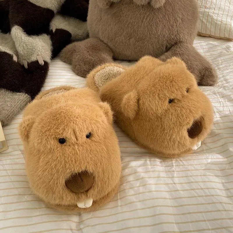 Cute Guinea Pig Plush Slippers