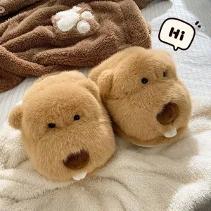 Cute Guinea Pig Plush Slippers