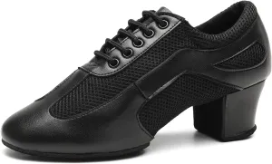 Dance Shoes for Women Ballroom Practice Training Split Sole Dancing Shoes 1.5 Inch Low Heel Latin Salsa Shoes