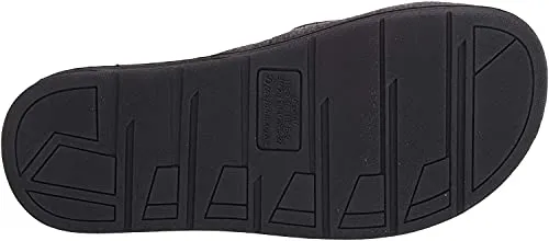 Dearfoams Men's Slide Slipper, Black LM