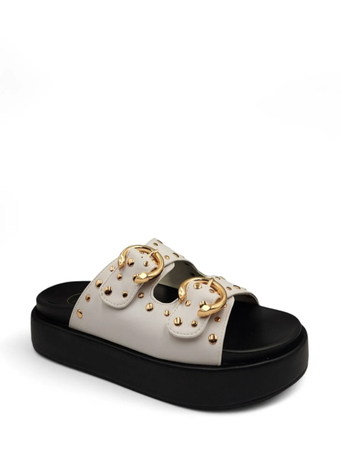 Dona Flats Buckle Sandals