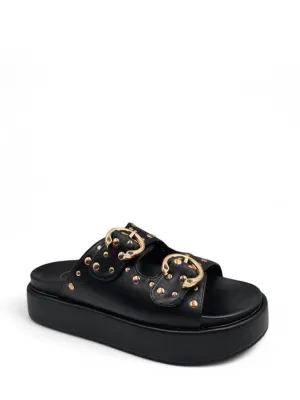 Dona Flats Buckle Sandals