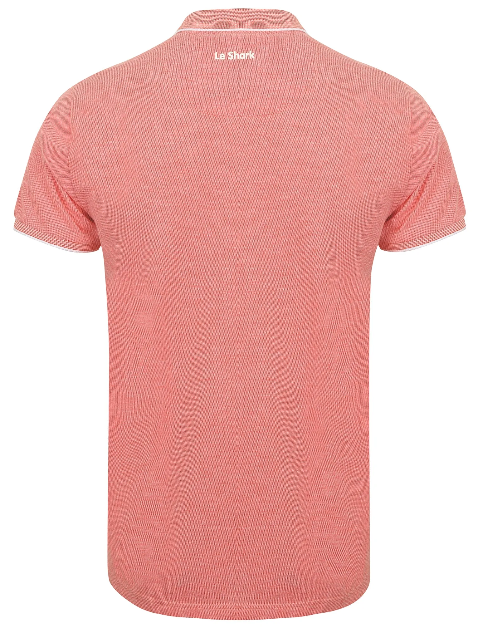 Duthie Birdseye Pique Polo Shirt in Coral / White - Le Shark