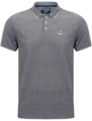 Duthie Birdseye Pique Polo Shirt in Navy / White - Le Shark