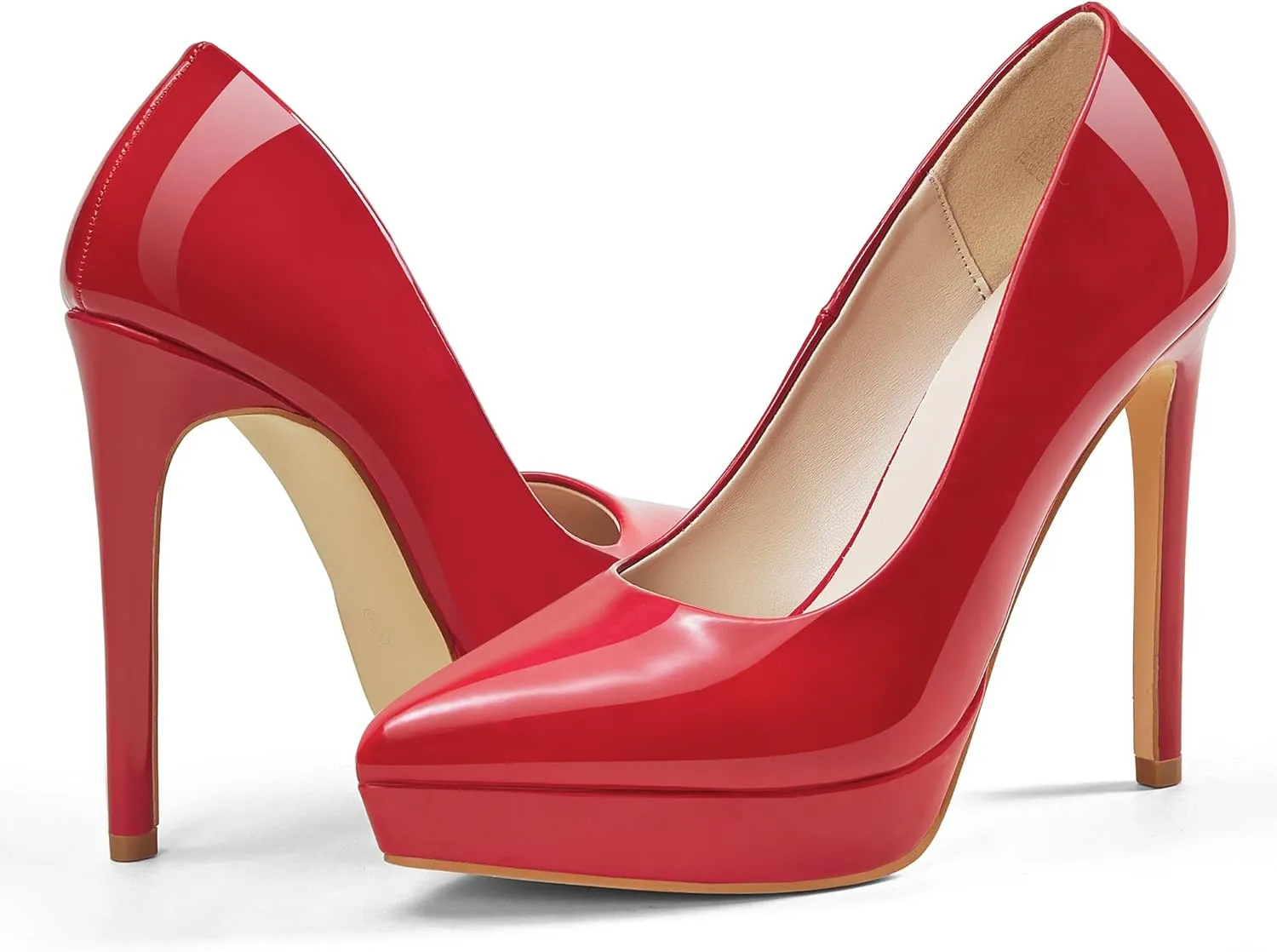 Elisabet Tang Women's Pumps,4.7 Inch High Platform Stiletto Heels for Dressy,with Comfy Pointy Closed Toe at Work Dating Wedding Party Prom Church