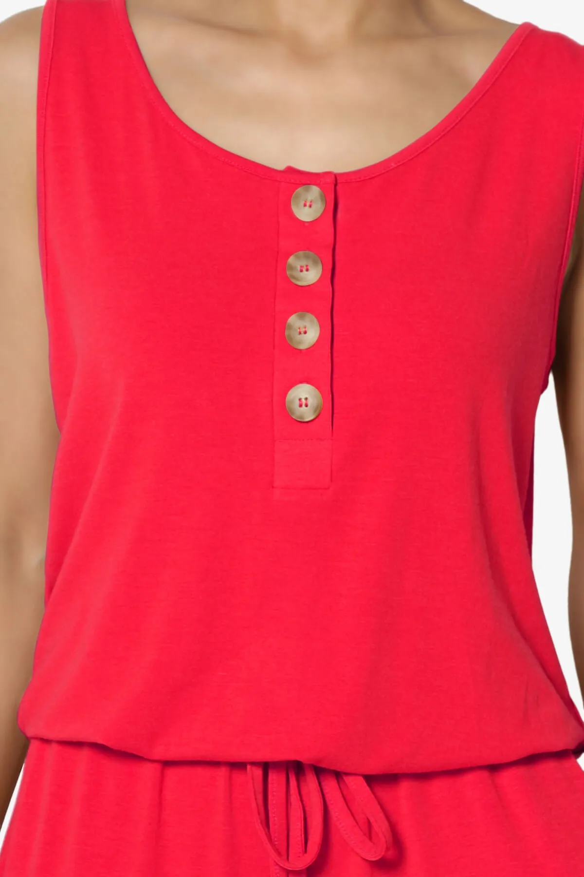 Entrada Button Scoop Neck Tank Jogger Jumpsuit