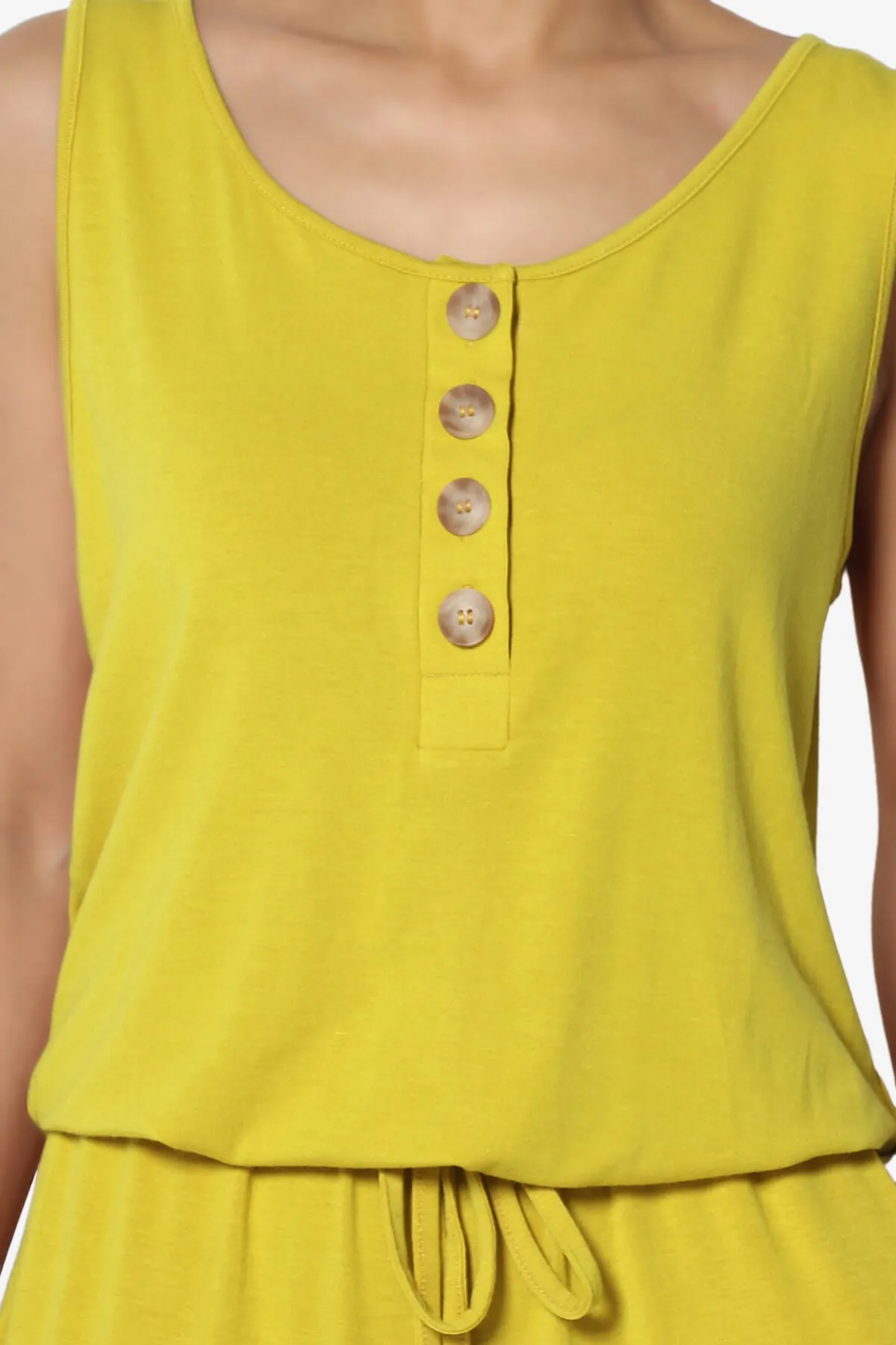 Entrada Button Scoop Neck Tank Jogger Jumpsuit