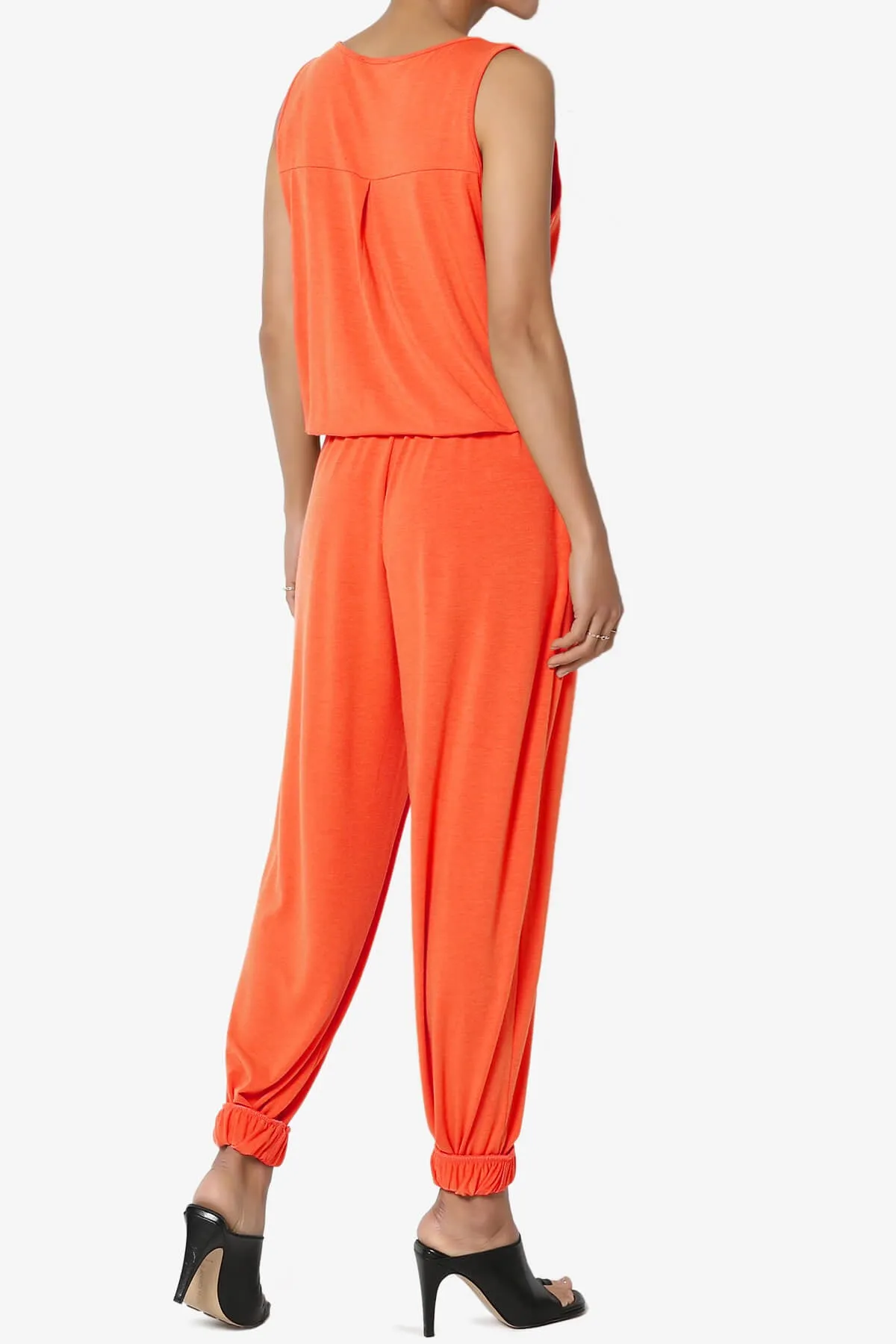 Entrada Button Scoop Neck Tank Jogger Jumpsuit