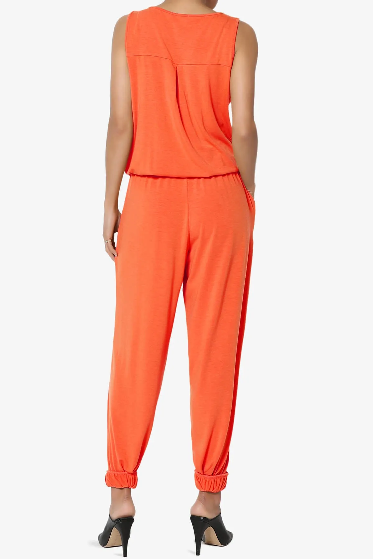 Entrada Button Scoop Neck Tank Jogger Jumpsuit