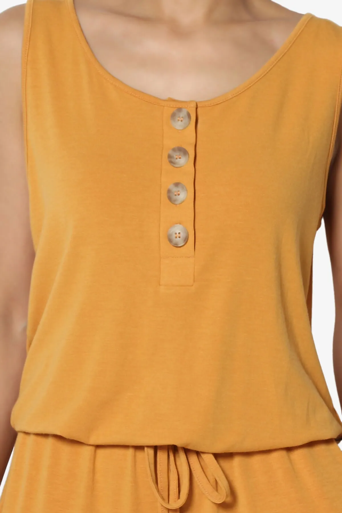 Entrada Button Scoop Neck Tank Jogger Jumpsuit