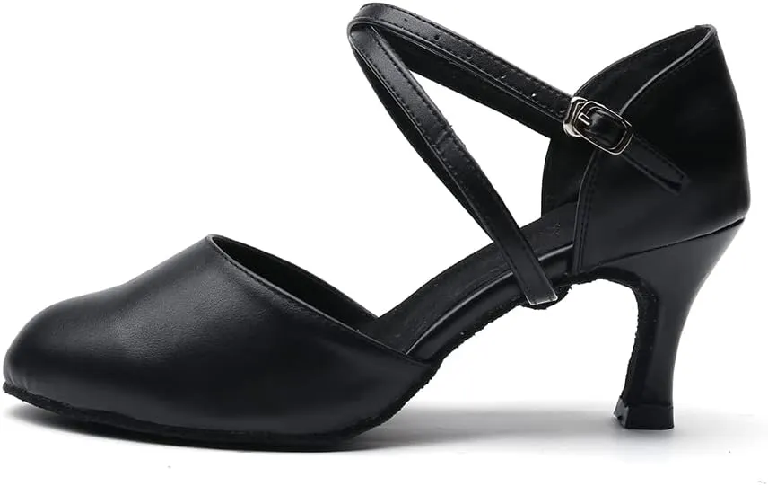 Exgingle Black Dance Heels for Women Jazz Dancing Shoes for Girls Contemporary Shoes