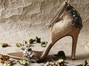 Fallen Leaves Stiletto - Gold
