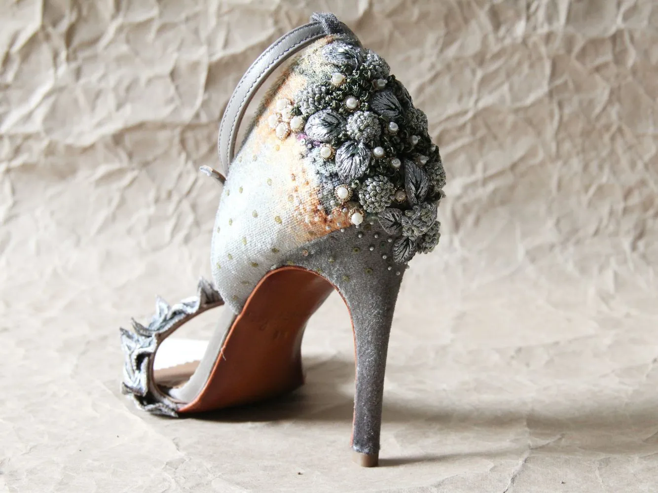 Fallen Leaves Stiletto - Silver
