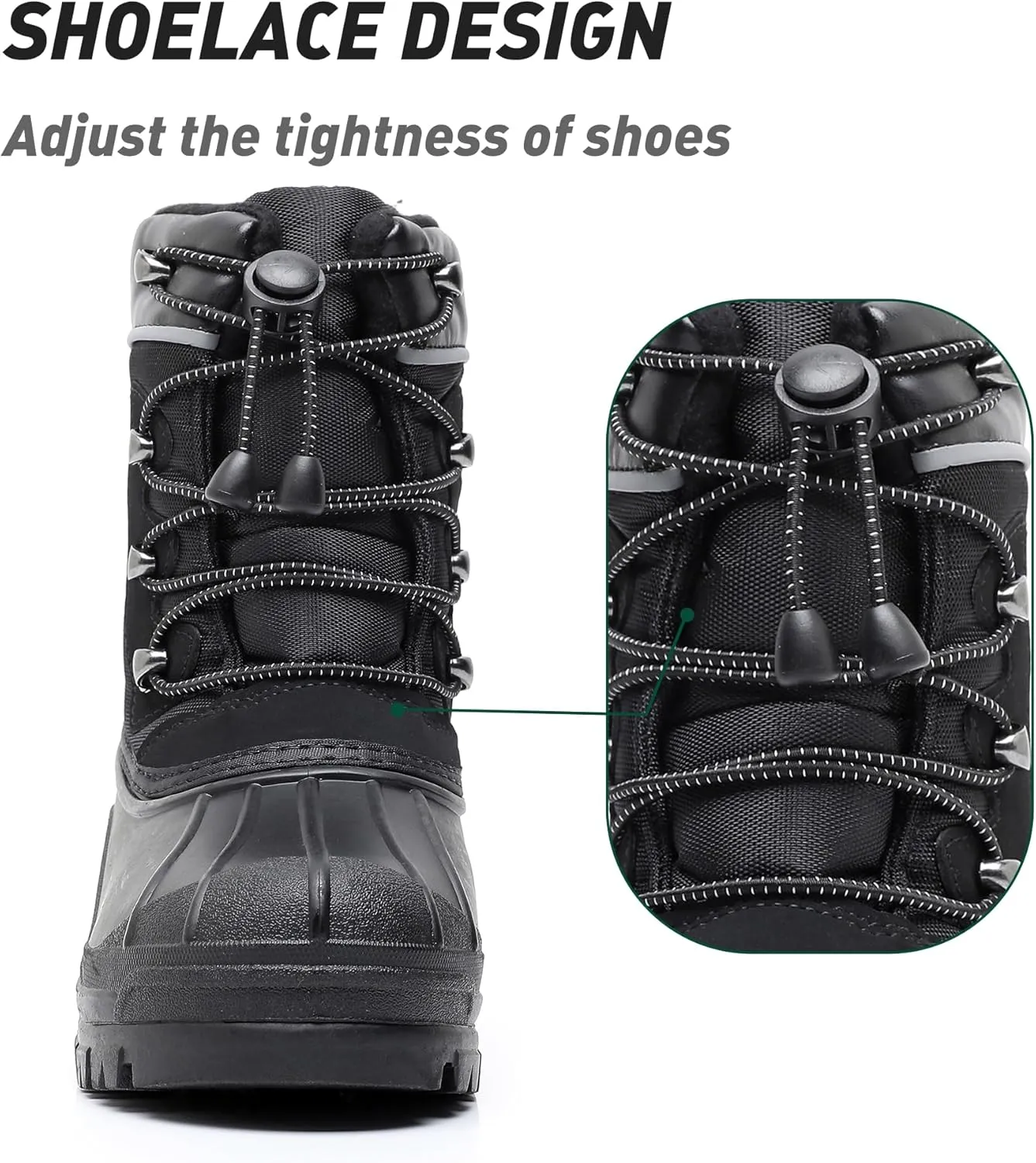 Felabo Kids Boys Girls Snow Boots Water-Resistant Winter Boots with Warm Lining & Anti-Slip Sole (Little Kid/Big Kid)