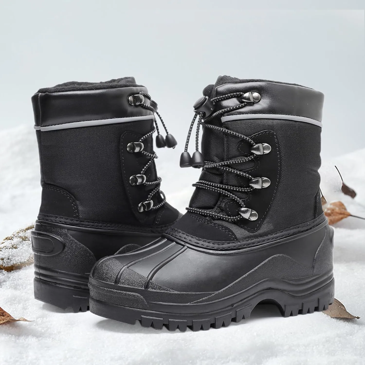 Felabo Kids Boys Girls Snow Boots Water-Resistant Winter Boots with Warm Lining & Anti-Slip Sole (Little Kid/Big Kid)