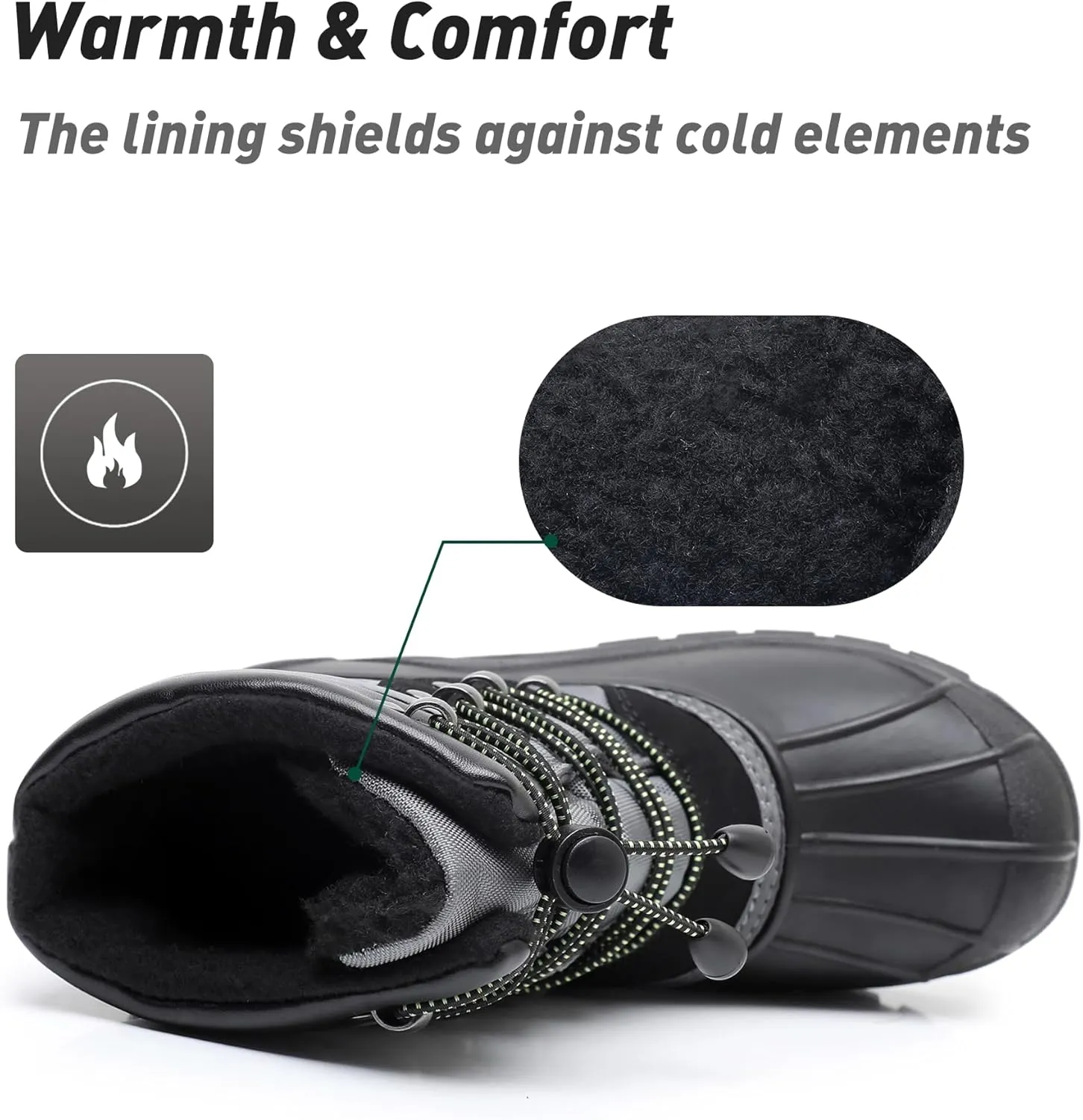 Felabo Kids Boys Girls Snow Boots Water-Resistant Winter Boots with Warm Lining & Anti-Slip Sole (Little Kid/Big Kid)