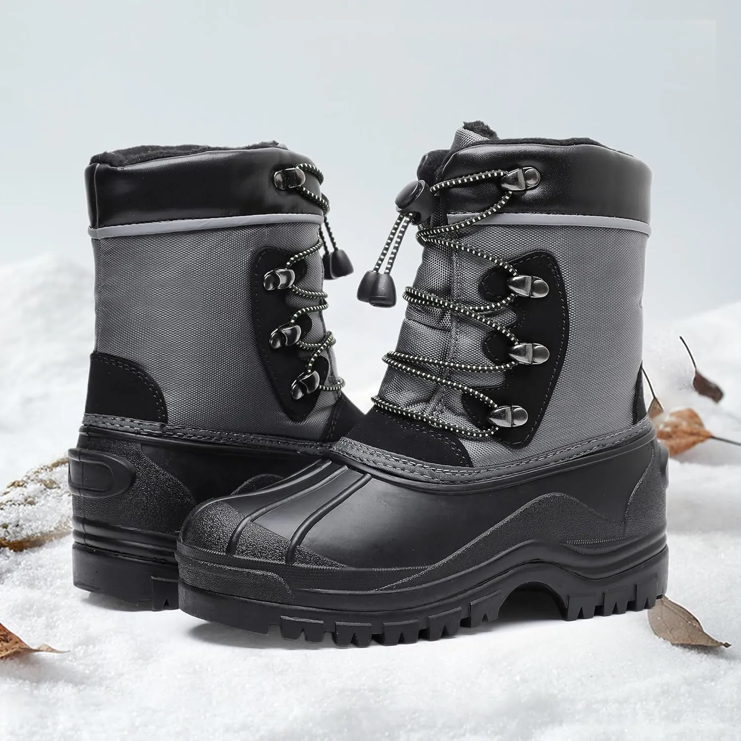 Felabo Kids Boys Girls Snow Boots Water-Resistant Winter Boots with Warm Lining & Anti-Slip Sole (Little Kid/Big Kid)