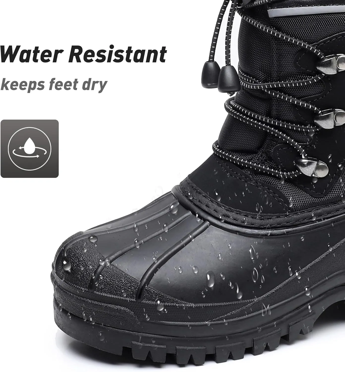 Felabo Kids Boys Girls Snow Boots Water-Resistant Winter Boots with Warm Lining & Anti-Slip Sole (Little Kid/Big Kid)