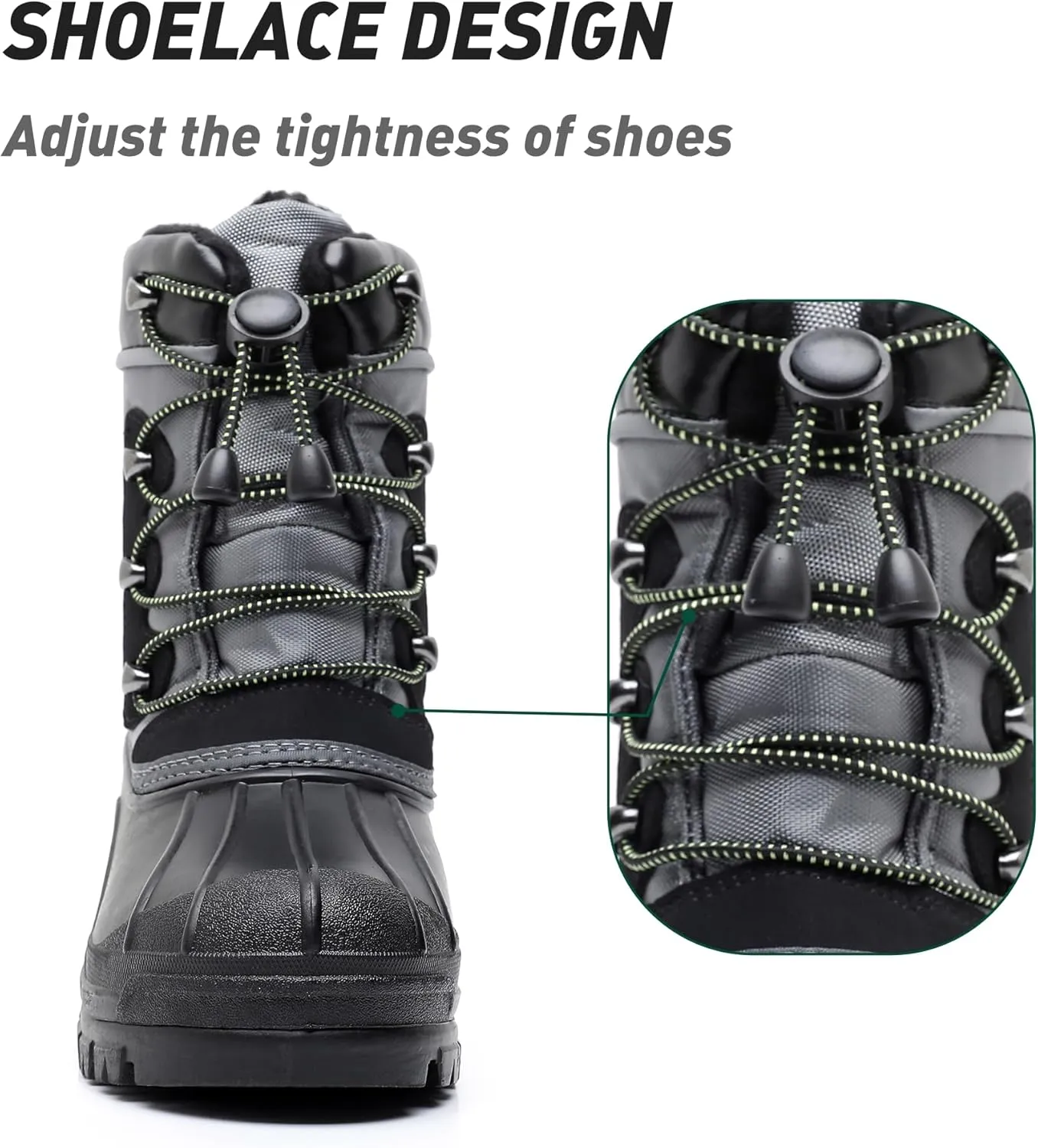 Felabo Kids Boys Girls Snow Boots Water-Resistant Winter Boots with Warm Lining & Anti-Slip Sole (Little Kid/Big Kid)