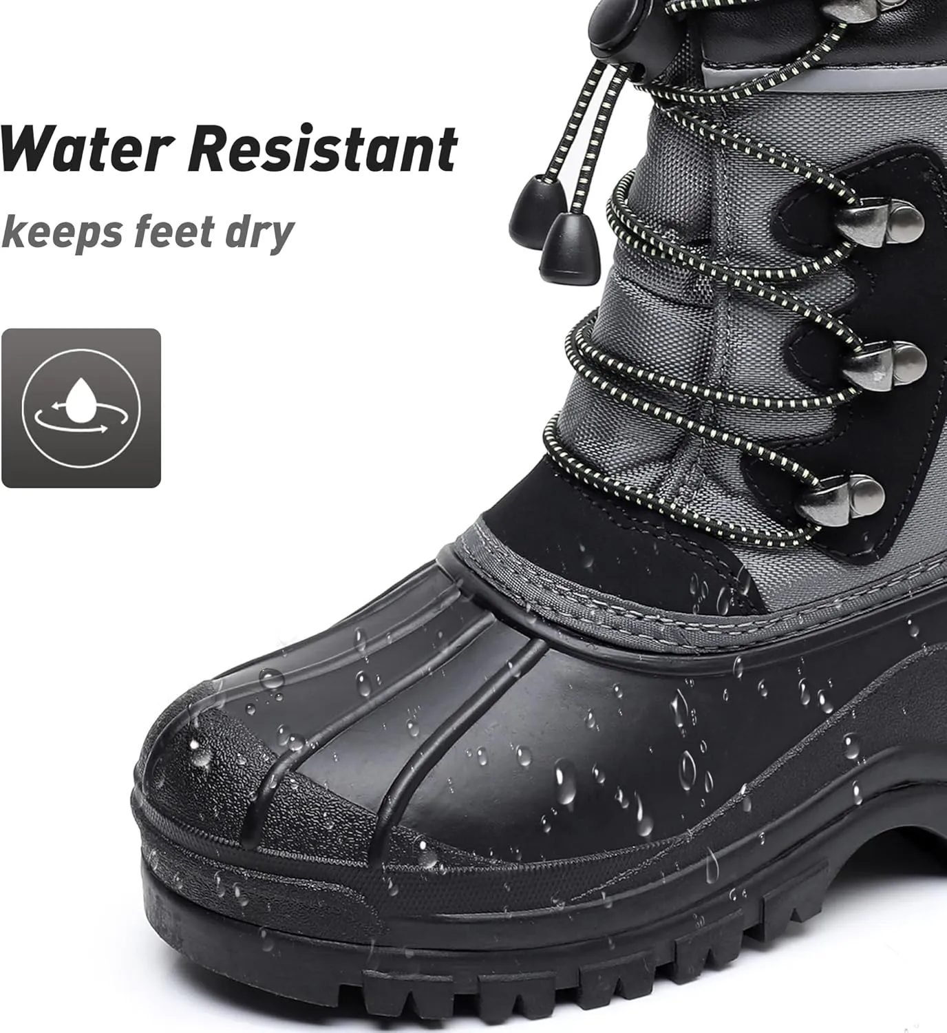 Felabo Kids Boys Girls Snow Boots Water-Resistant Winter Boots with Warm Lining & Anti-Slip Sole (Little Kid/Big Kid)