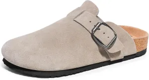 FITORY Mens Suede Clogs with Arch SupportLeather Cork Footed Mules Size 7-14