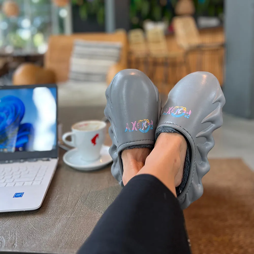 Foxy Cozy Slides - Grey