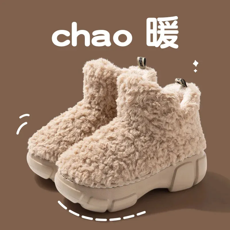 Furry Winter Cotton Slippers