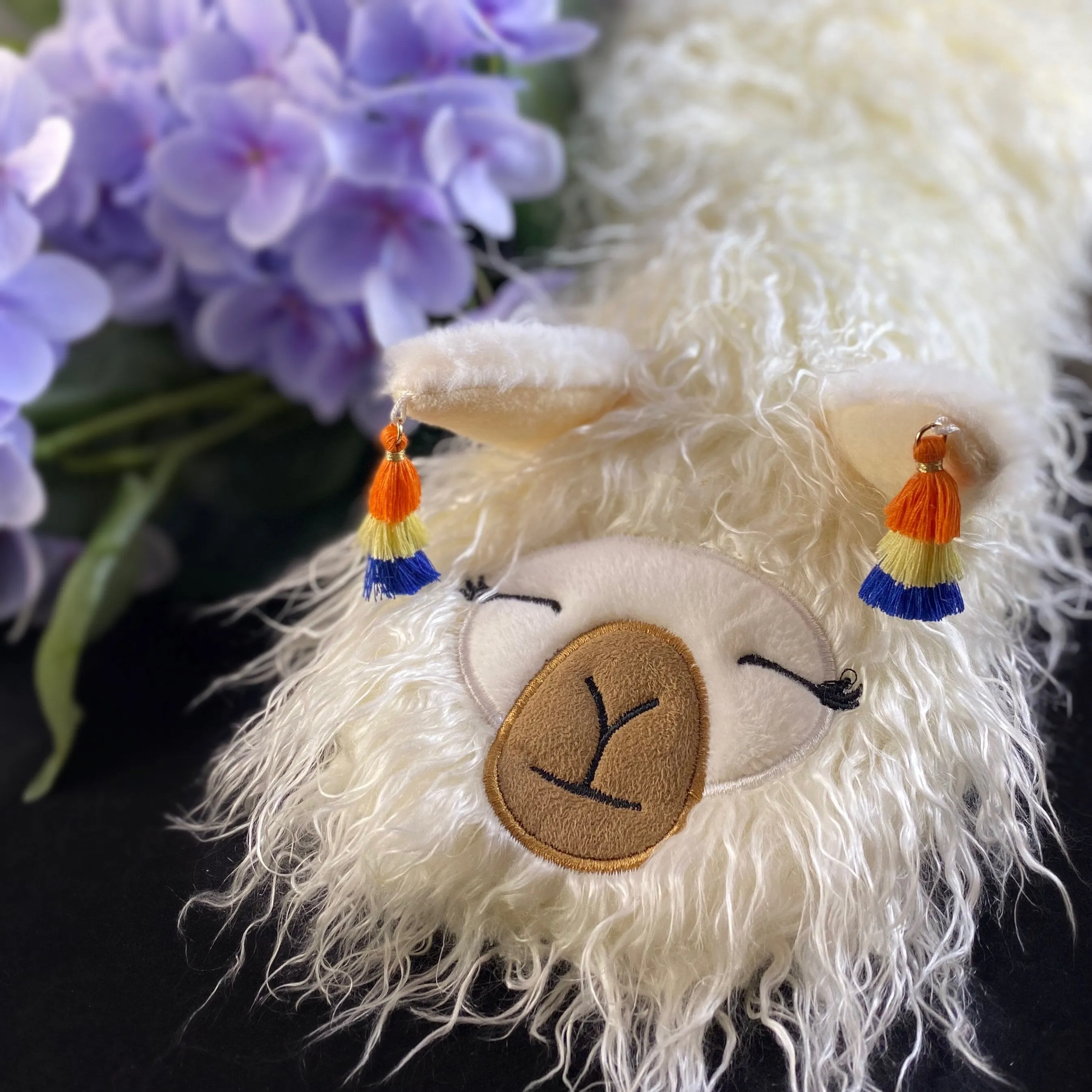Fuzzy, Cozy, Warm Llama Slippers - White Plush Sherpa Slipper Socks (Adult)