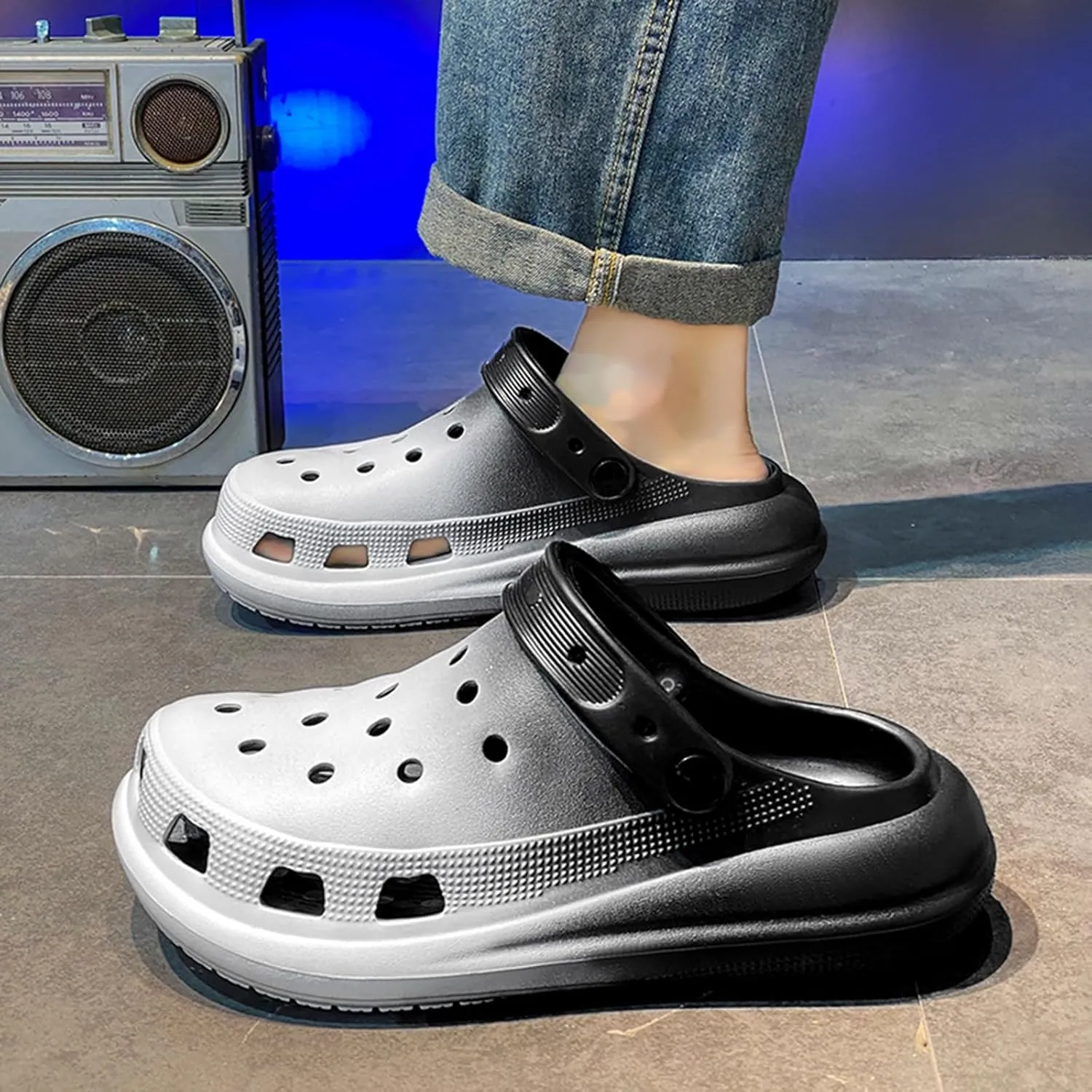 Garden Clogs for Women Men Comfortable Quick-Dry Slip On Shoes Unisex Adults Breathable Casual Lightweight Non Slip Slippers Sandals for Indoor Outdoor Pool Beach Yard Kitchen