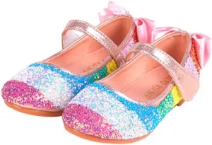 Healifty 1 Pair Dance Flat Slippers Ballet Belly Slippers Flat Shoes for Girls Ballroom Dance Shoes Flats Shoes Kids Ballet Shoes Shoes Child Dress Latin Dance Shoes Pink
