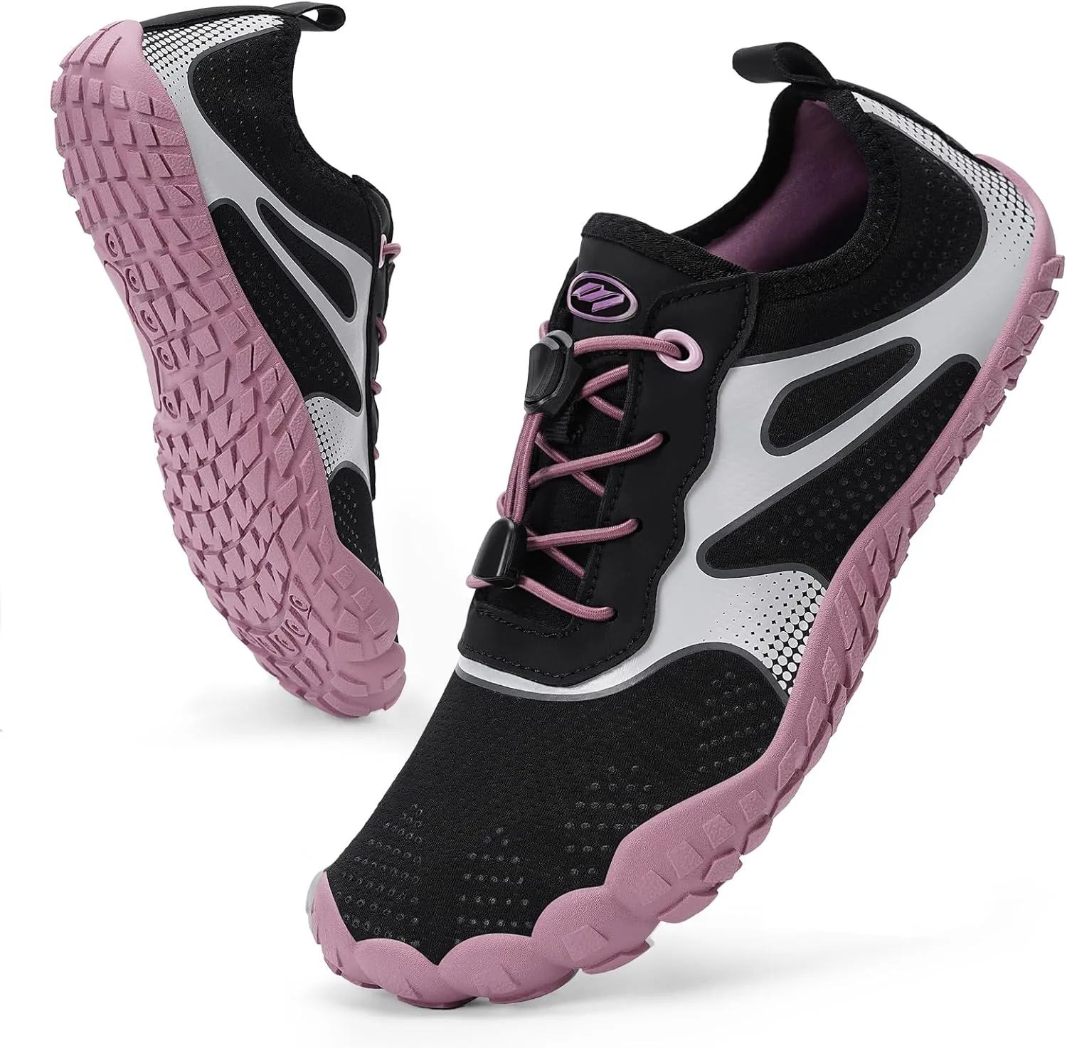 Hike Barefoot Water Shoes Women Men, Newly Water-Drops Pattern Pro Minimalist Shoe Quick Dry Wide Toe Breathable & Non-Slip for Hiking Beach Aqua Surf Swim