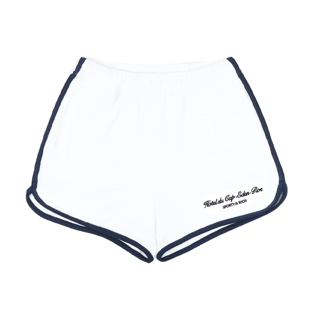 Hotel du Cap Cursive Terry Short White/Navy
