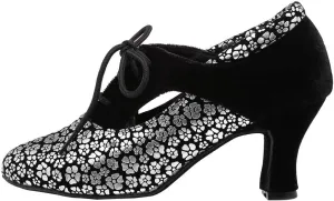 HROYL Women Ballroom Dance Shoes Lace-up Latin Salsa Practice Dance Shoes,YCL318